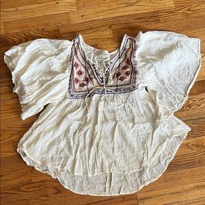 Denim & Supply Ralph Lauren Cream Embroidered Blouse